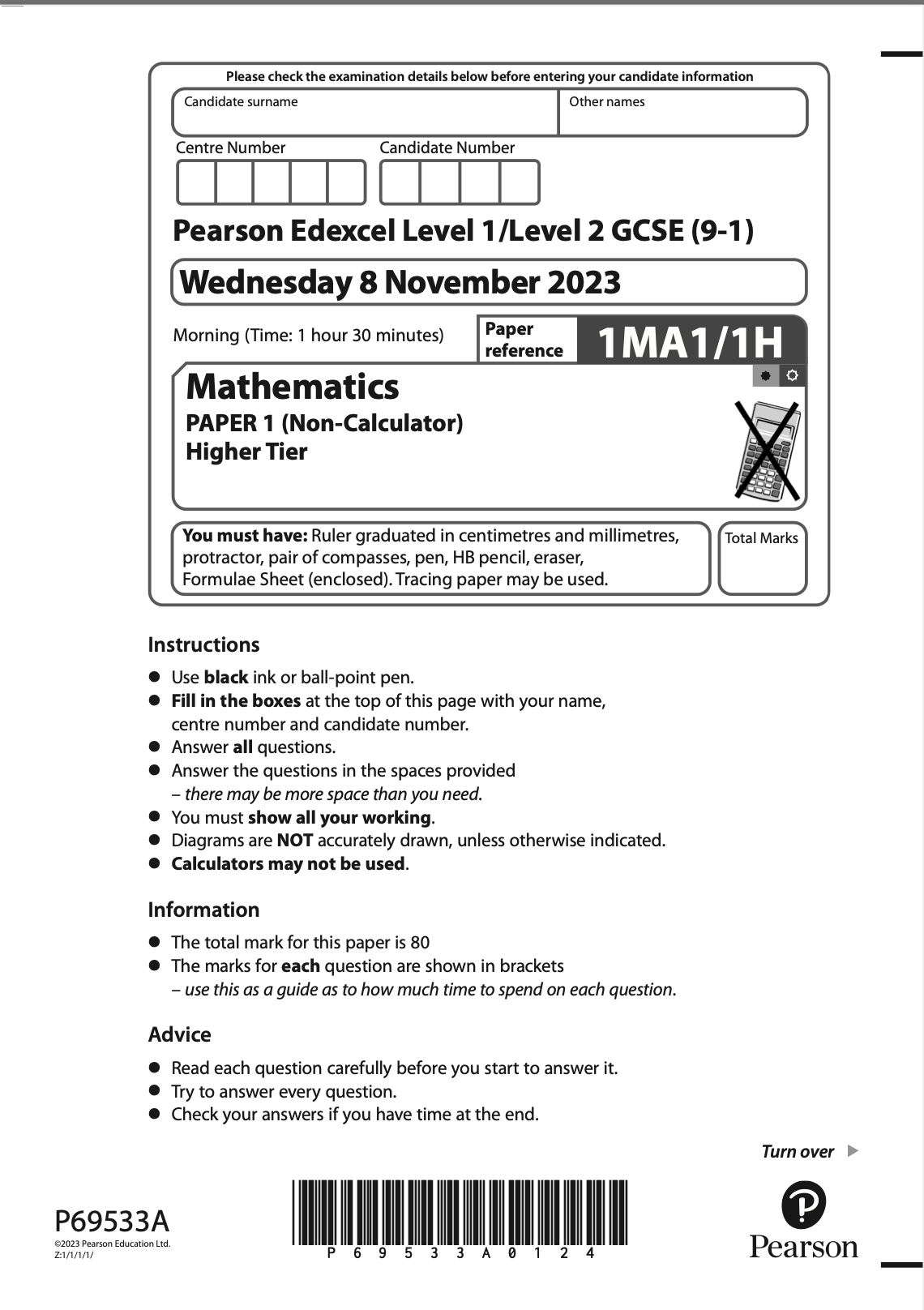 November 2023 Paper 1